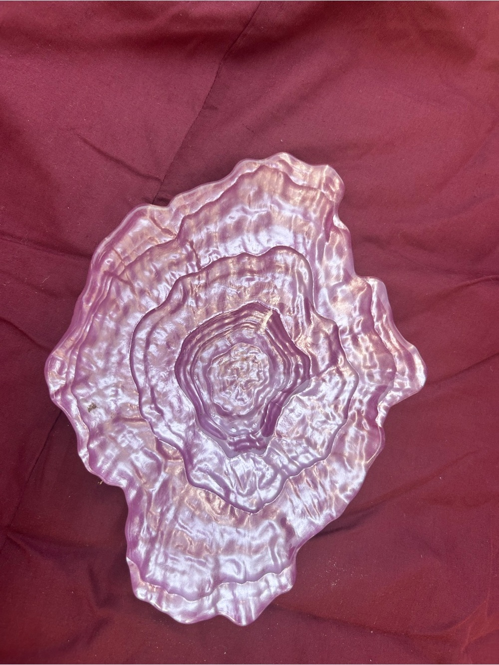 Arda Glassware pink clam shell Dish